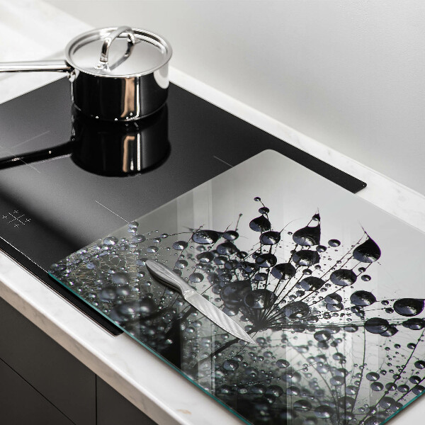 Spisskyddsplatta unik Maskrosor och dagg