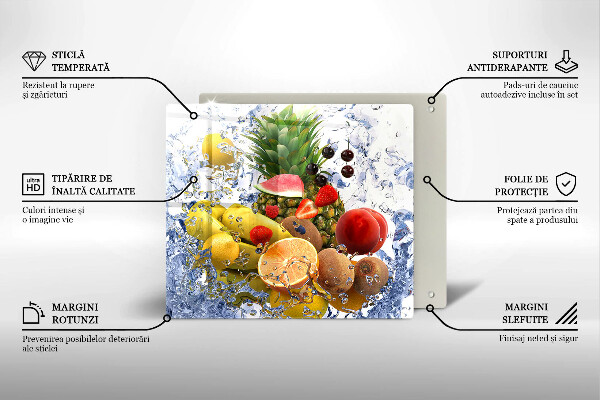 Glashällskydd unik Saftig frukt och vatten