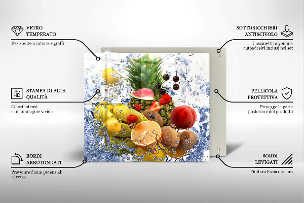Glashällskydd unik Saftig frukt och vatten