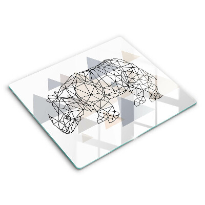 Kokkärlskydd unik Line art noshörning