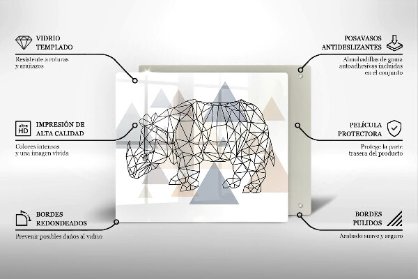 Kokkärlskydd unik Line art noshörning