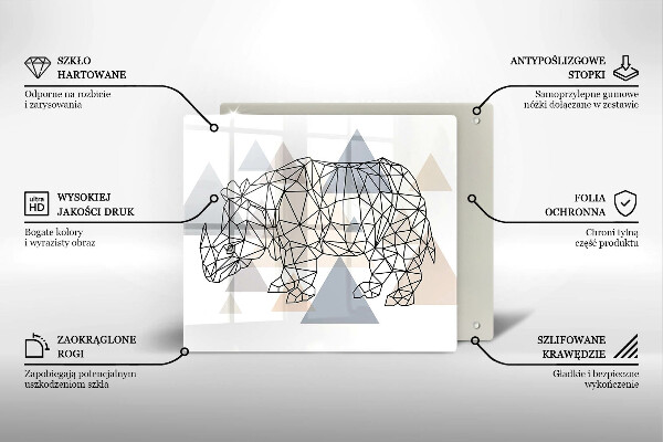 Kokkärlskydd unik Line art noshörning