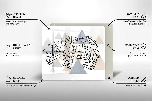 Kokkärlskydd unik Line art noshörning