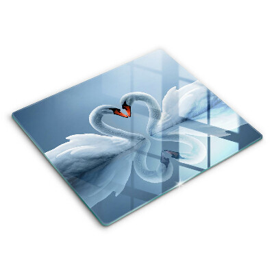 Spisskyddsplatta unik Två svanhjärtan