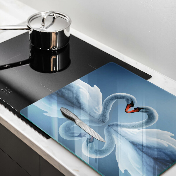 Spisskyddsplatta unik Två svanhjärtan