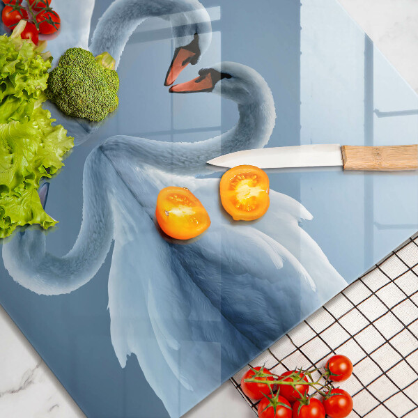 Spisskyddsplatta unik Två svanhjärtan