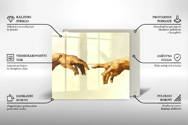 Glashällskydd unik Skapandet av Adams händer