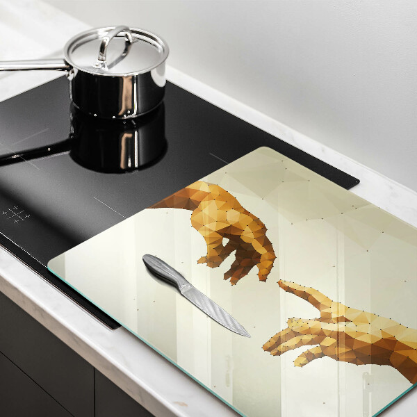 Glashällskydd unik Skapandet av Adams händer