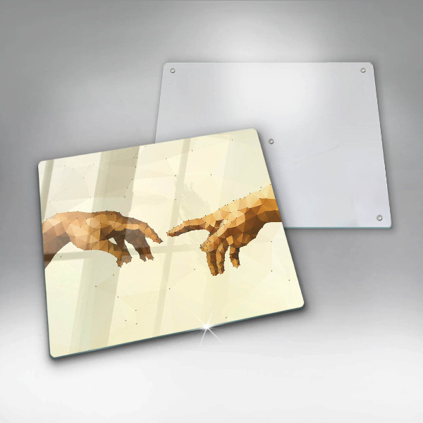 Glashällskydd unik Skapandet av Adams händer