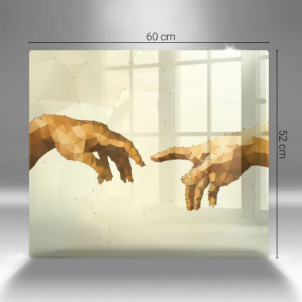 Glashällskydd unik Skapandet av Adams händer