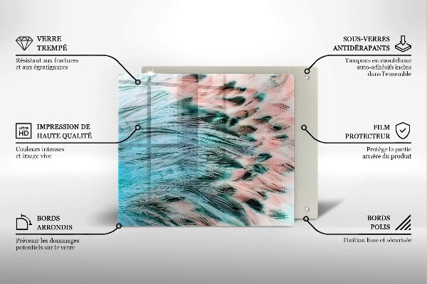 Glashällskydd unik Boho fågelfjädrar