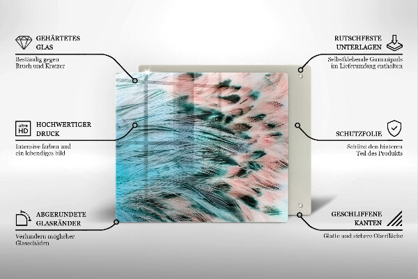 Glashällskydd unik Boho fågelfjädrar