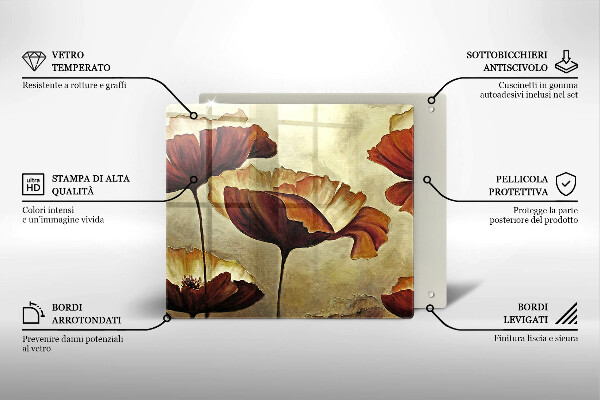 Glashällskydd unik Målade bohoblommor