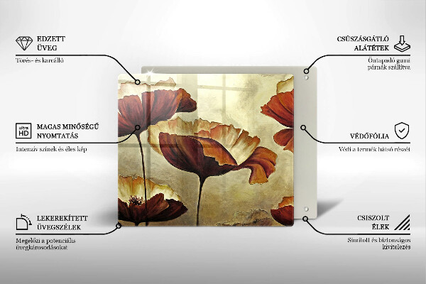 Glashällskydd unik Målade bohoblommor