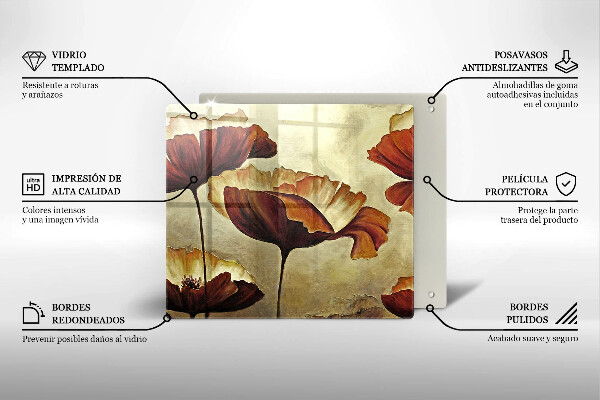 Glashällskydd unik Målade bohoblommor