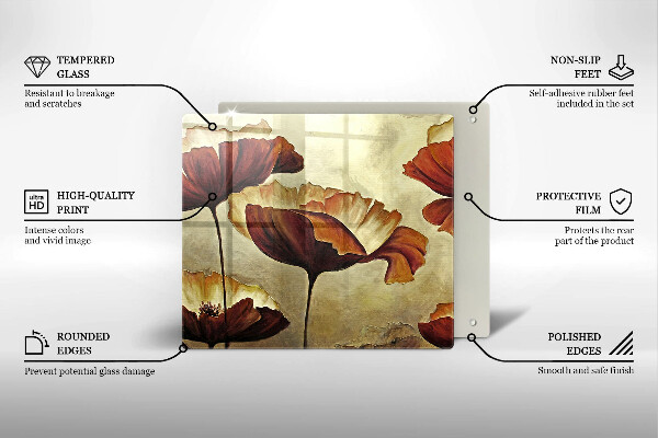 Glashällskydd unik Målade bohoblommor