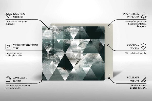 Kokkärlskydd unik Trianglar och vatten