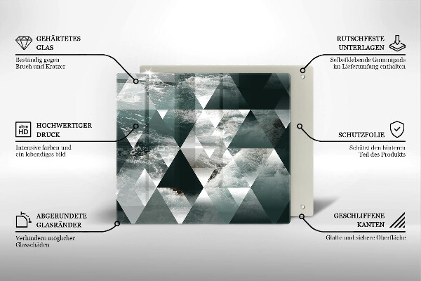Kokkärlskydd unik Trianglar och vatten