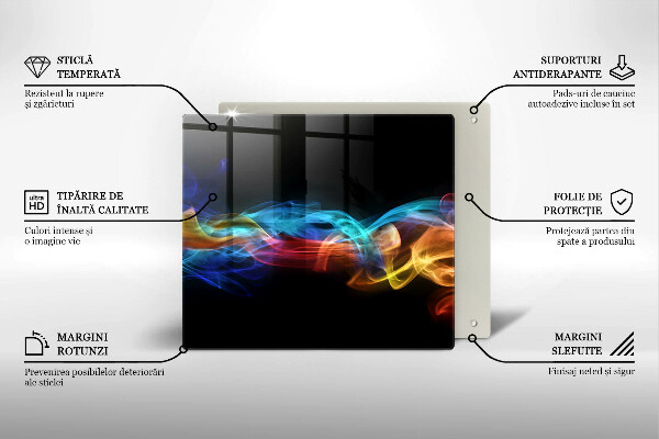 Spisskyddsplatta unik Färgglad rök