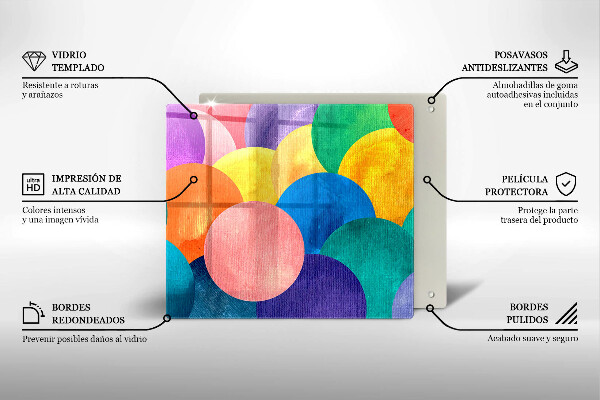 Skydd för induktionsspis unik Färgglada cirklar