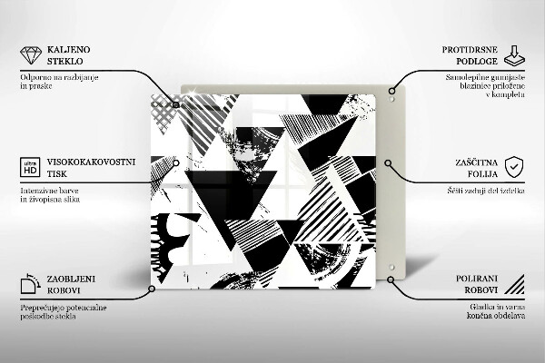 Skydd för induktionsspis unik Geometriska trianglar