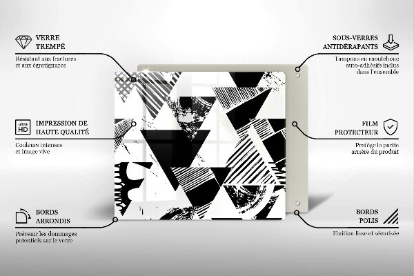 Skydd för induktionsspis unik Geometriska trianglar