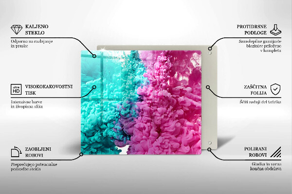 Skydd för induktionsspis unik Turkos-rosa rök