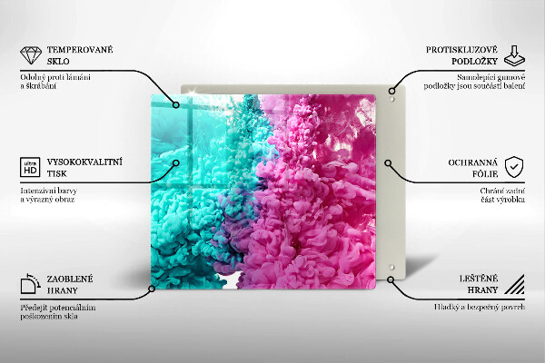 Skydd för induktionsspis unik Turkos-rosa rök