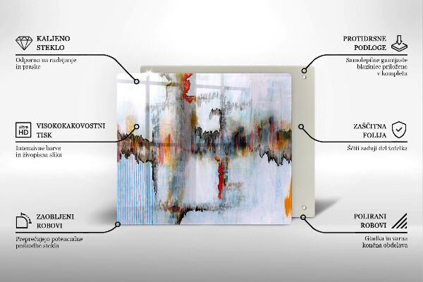 Spisskyddsplatta unik Abstraktionsfärger