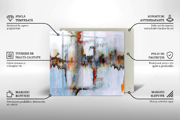 Spisskyddsplatta unik Abstraktionsfärger
