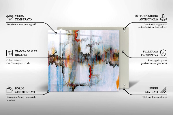 Spisskyddsplatta unik Abstraktionsfärger
