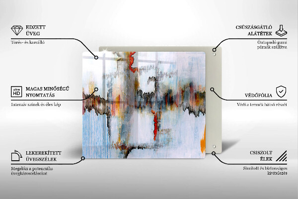 Spisskyddsplatta unik Abstraktionsfärger