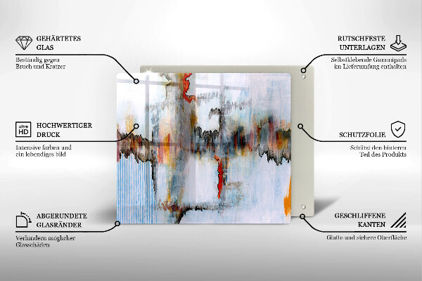 Spisskyddsplatta unik Abstraktionsfärger