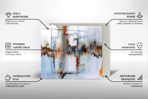 Spisskyddsplatta unik Abstraktionsfärger