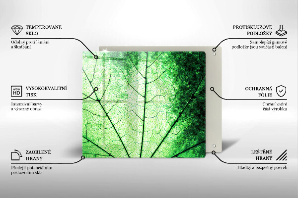 Spisskyddsplatta unik Dekorativt ådroblad