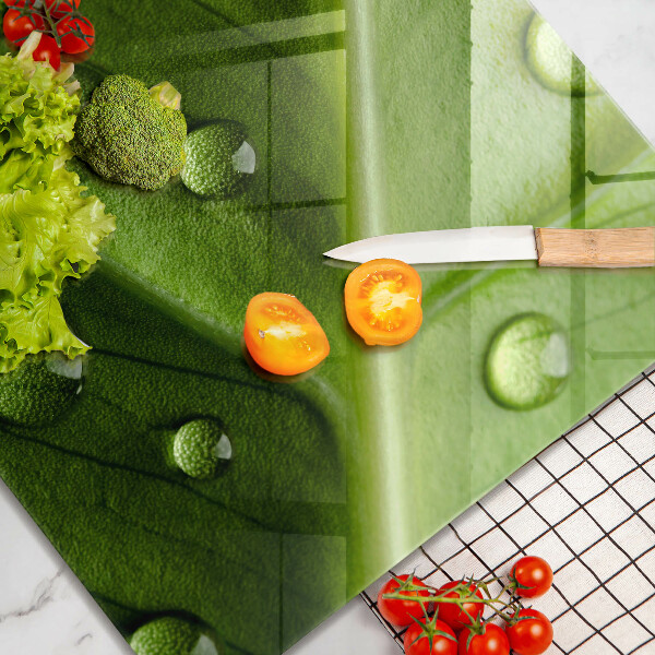 Spisskyddsplatta unik Natur dagg och löv