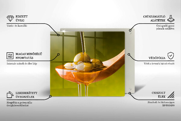 Spisskyddsplatta unik Olivolja och oliver