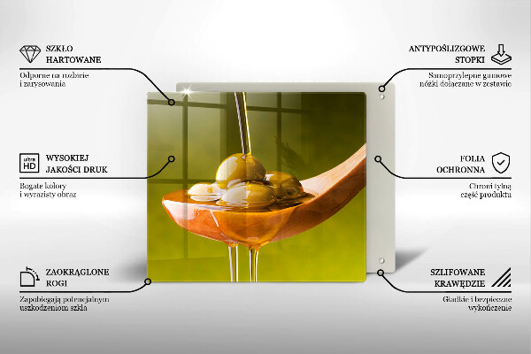 Spisskyddsplatta unik Olivolja och oliver