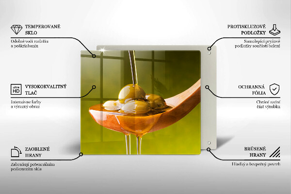 Spisskyddsplatta unik Olivolja och oliver