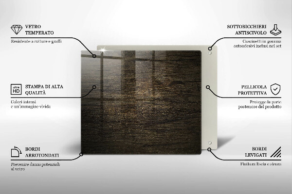 Spisskyddsplatta unik Trä bark textur