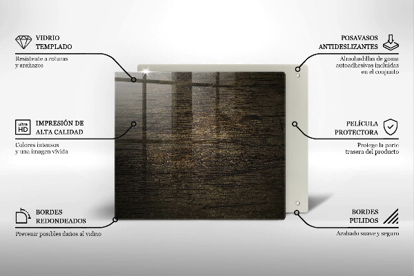 Spisskyddsplatta unik Trä bark textur