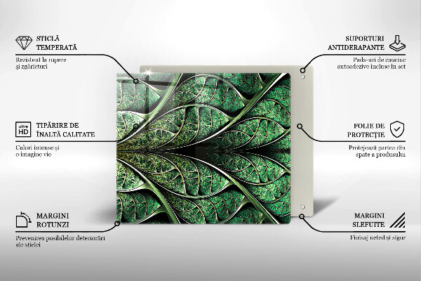 Spisskyddsplatta unik Bladvenstruktur
