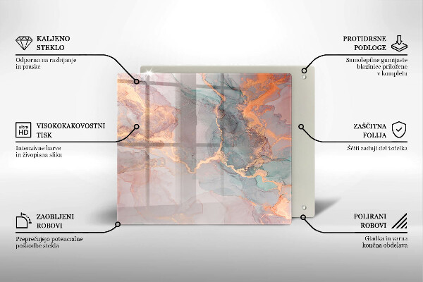 Kokkärlskydd unik Marmor med guld