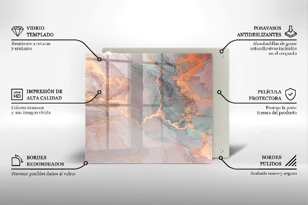 Kokkärlskydd unik Marmor med guld