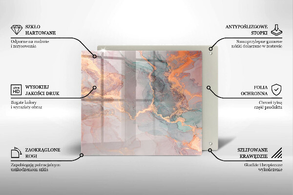 Kokkärlskydd unik Marmor med guld