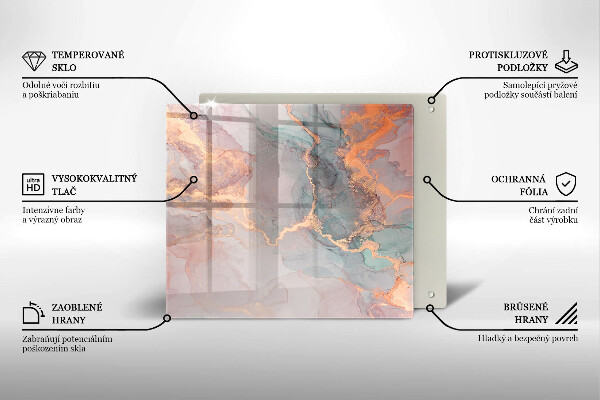 Kokkärlskydd unik Marmor med guld