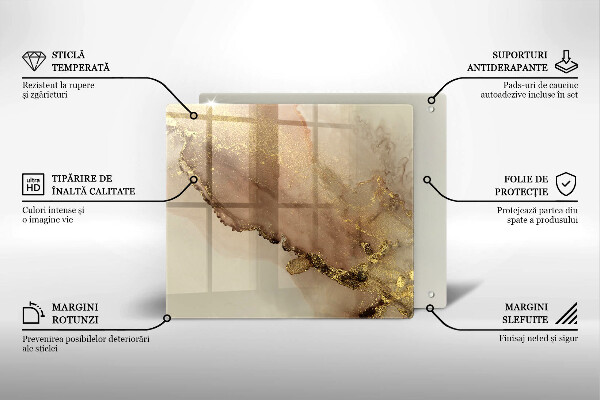 Skydd för induktionsspis unik Guld abstraktion