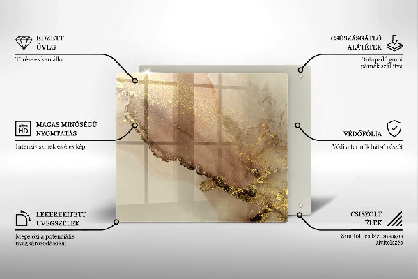 Skydd för induktionsspis unik Guld abstraktion