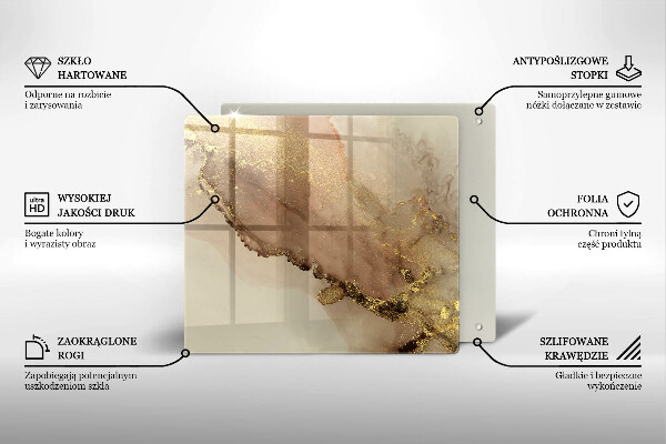 Skydd för induktionsspis unik Guld abstraktion