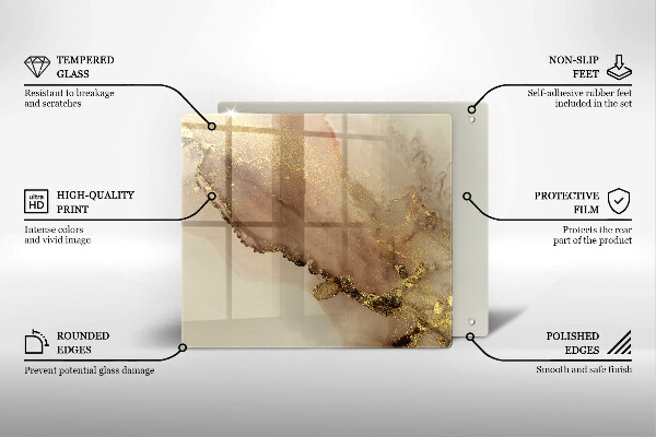 Skydd för induktionsspis unik Guld abstraktion
